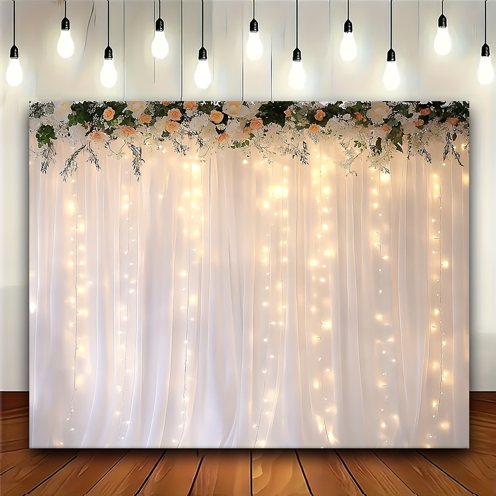 Photography Lighting Design - 1 white tulle curtain with warm