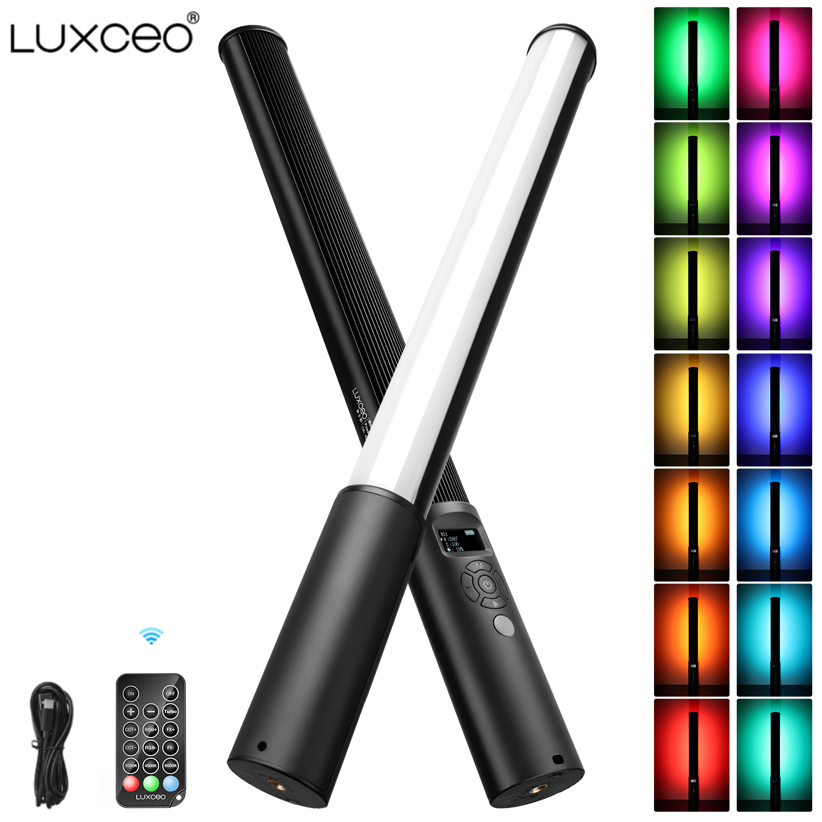 Photography Lighting Youtube - LUXCEO P400 Light Tube Handheld RGB