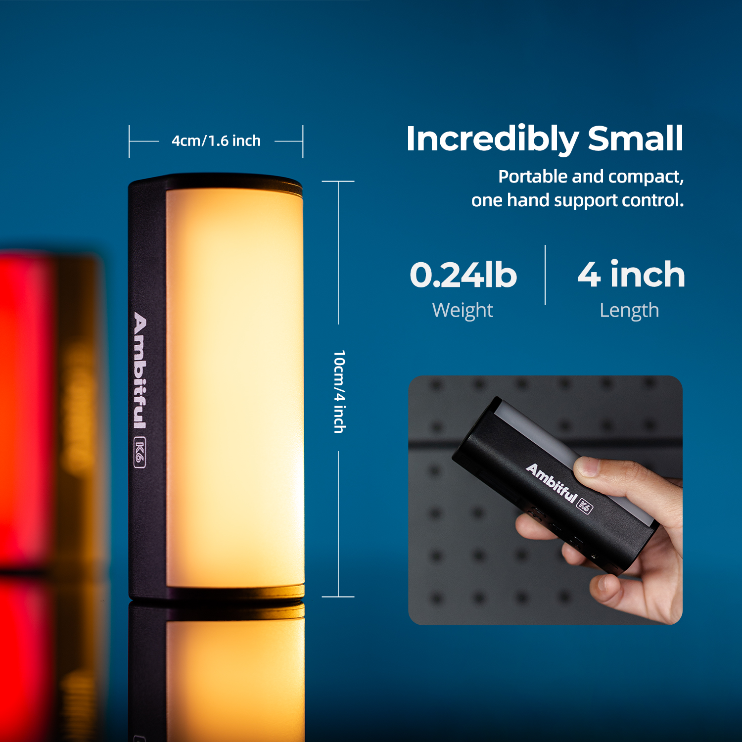 Photography Lighting Youtube - Ambitful K6 Mini RGB Photography Stick