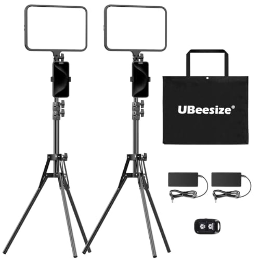 Stand Lighting Photography - 2 Pack LED Video Light Kit,
