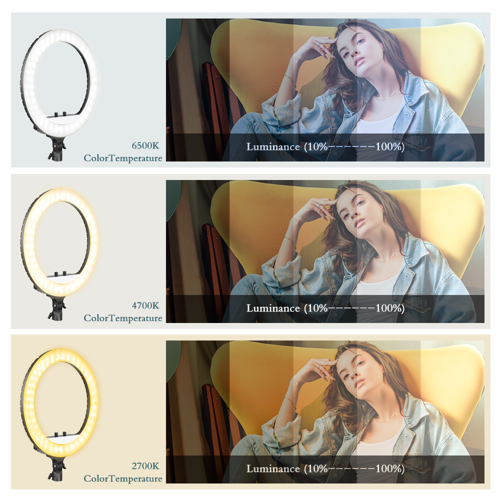 SH 18 Inch Knob Ring Light LED - Photography Lighting Youtube บทวิจารณ์และราคา