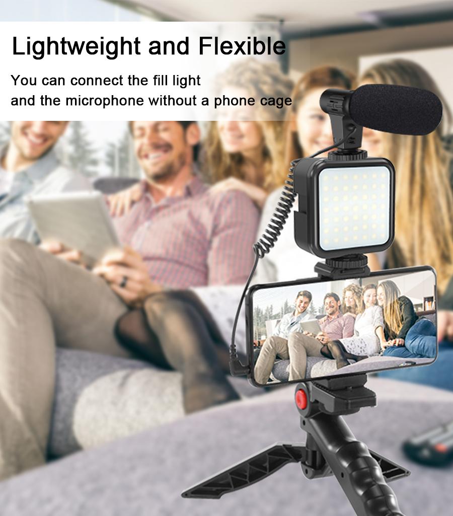 Smartphone Vlogging Kit Video  - Stand Lighting Photography บทวิจารณ์และราคา
