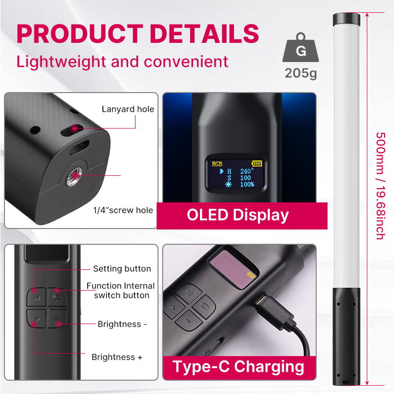 Ulanzi VL119 Handheld RGB Colo - Photography Lighting Godox บทวิจารณ์และราคา