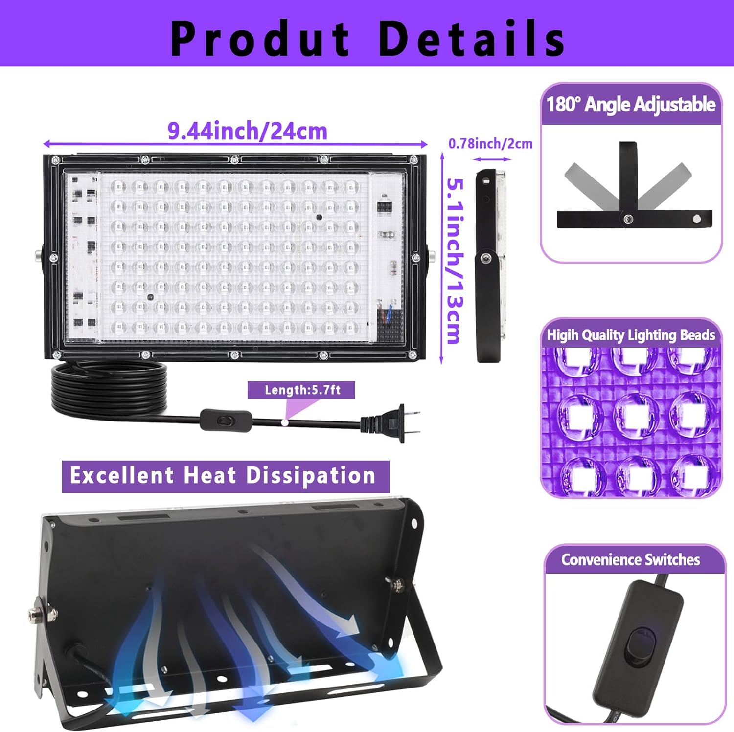 50W LED UV Screen Printing Exp - Stand Lighting Photography บทวิจารณ์และราคา