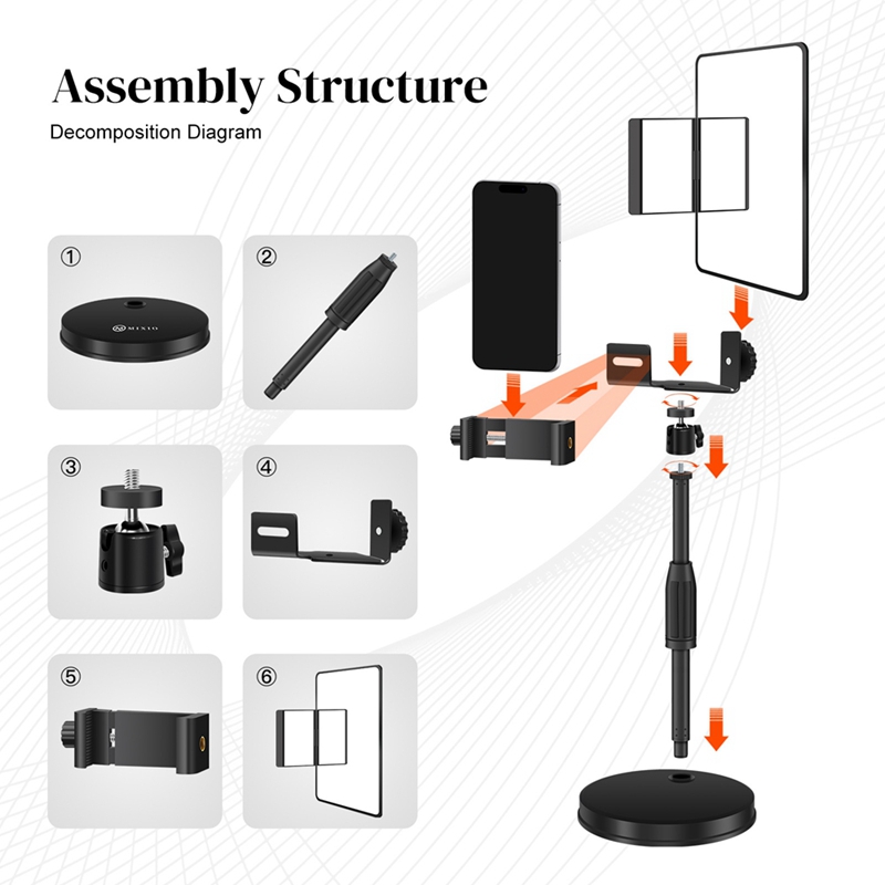 Adjustable Height Mobile Phone - Stand Lighting Photography บทวิจารณ์และราคา