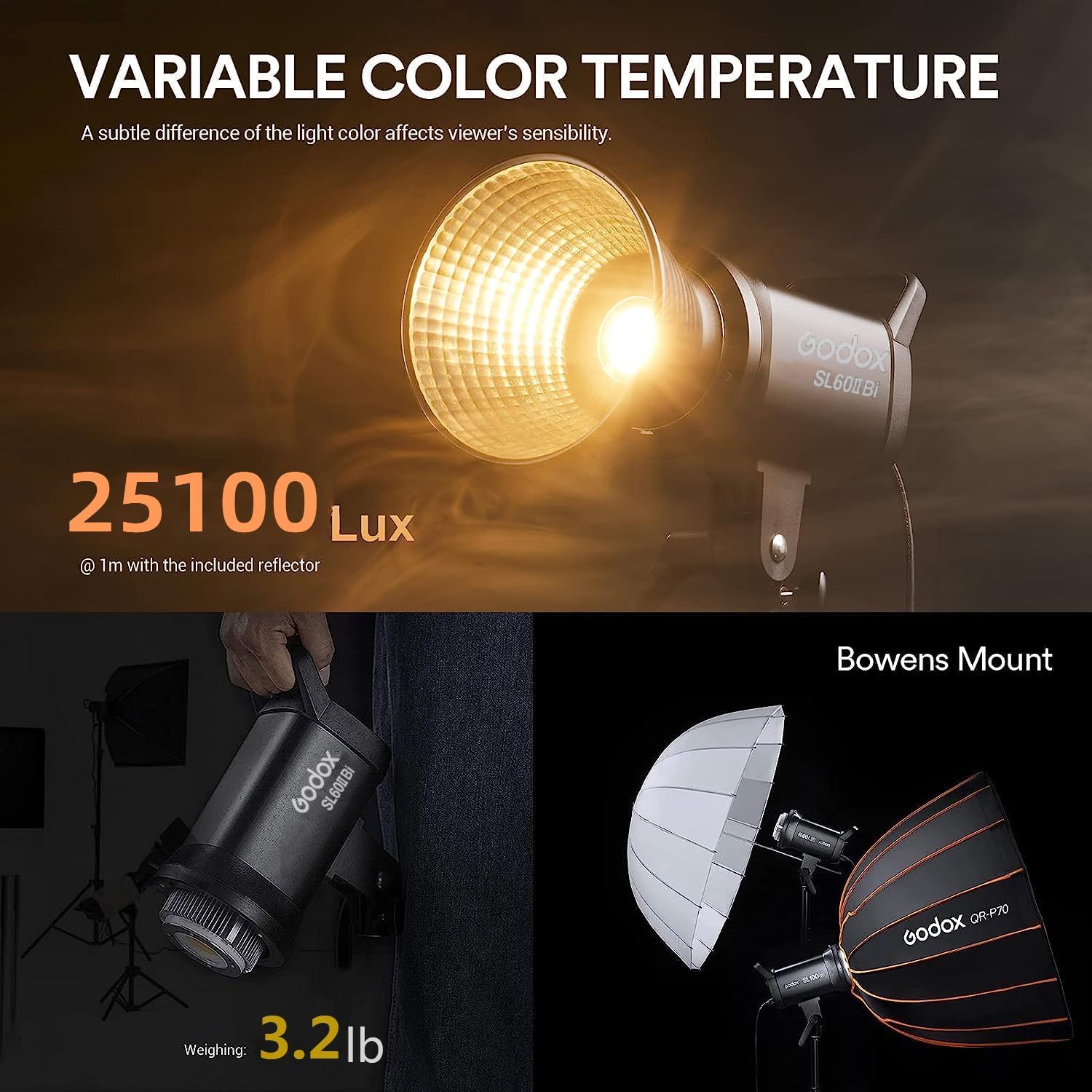 Godox SL60IID SL60IIBi 75W Day - Photography Lighting Godox บทวิจารณ์และราคา