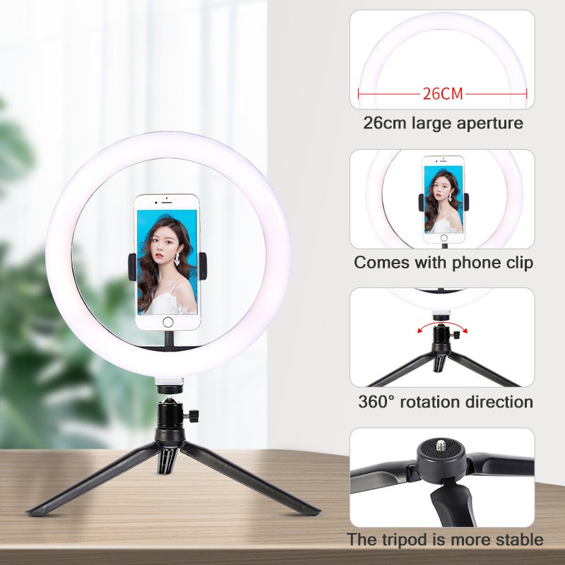 26cm 10 inch Led Ring Selfie L - Stand Lighting Photography บทวิจารณ์และราคา