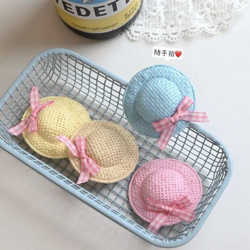 Mini straw hat, bangs, hair cl - Photography Lighting Design บทวิจารณ์และราคา