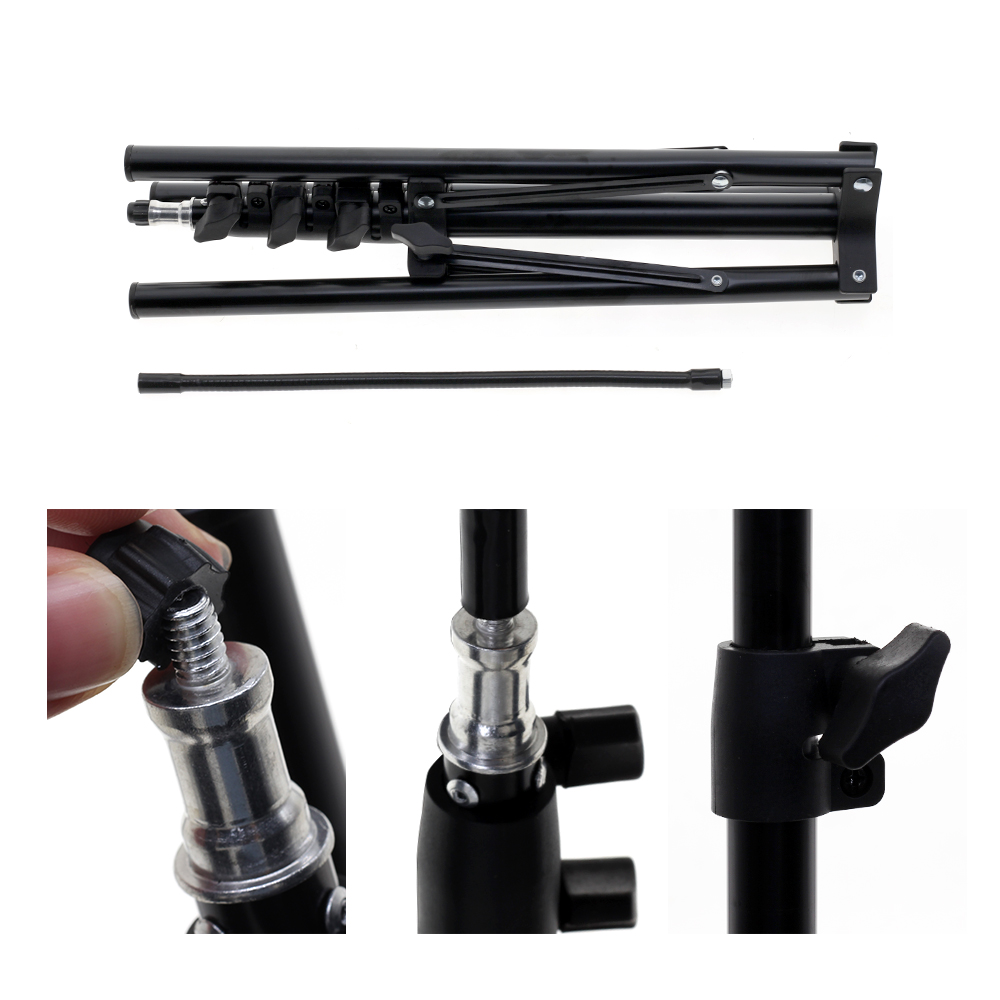Adjustable 60-160cm Metal Floo - Stand Lighting Photography บทวิจารณ์และราคา