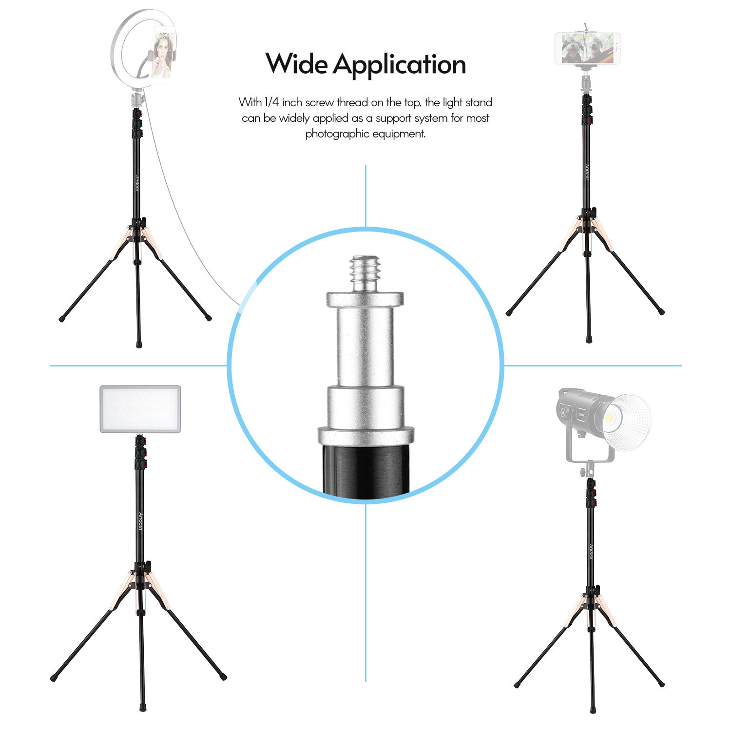 Andoer 190cm/74.8 Inch Portabl - Photography Lighting Design บทวิจารณ์และราคา